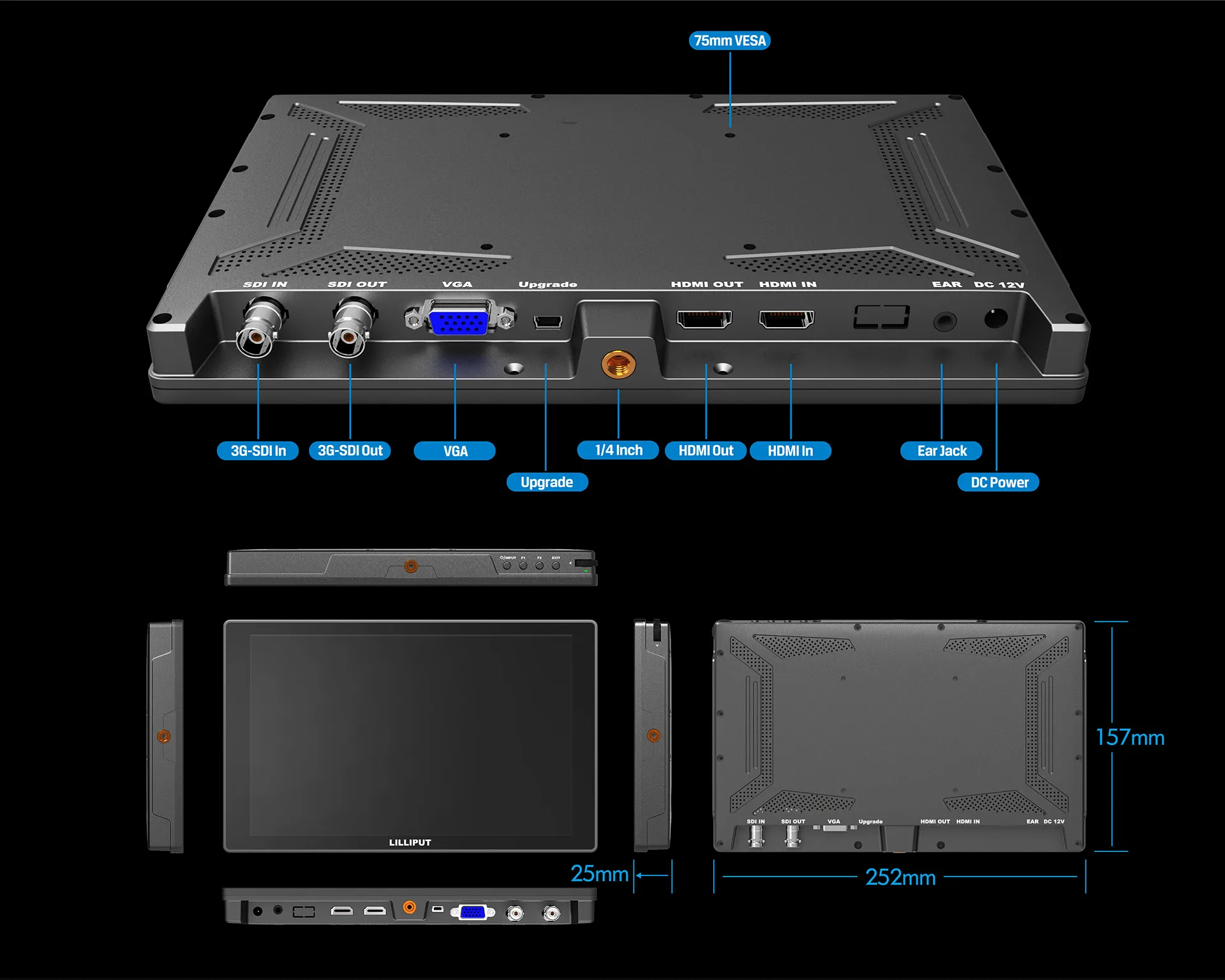 lilliput A11 - 10.1 inch 4K Camera-top monitor