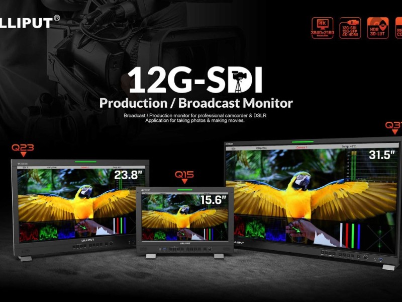 New Release ! 15.6″/23.8″/31.5″ 12G-SDI 4k Broadcast production studio monitor with remote control ,12G-SFP